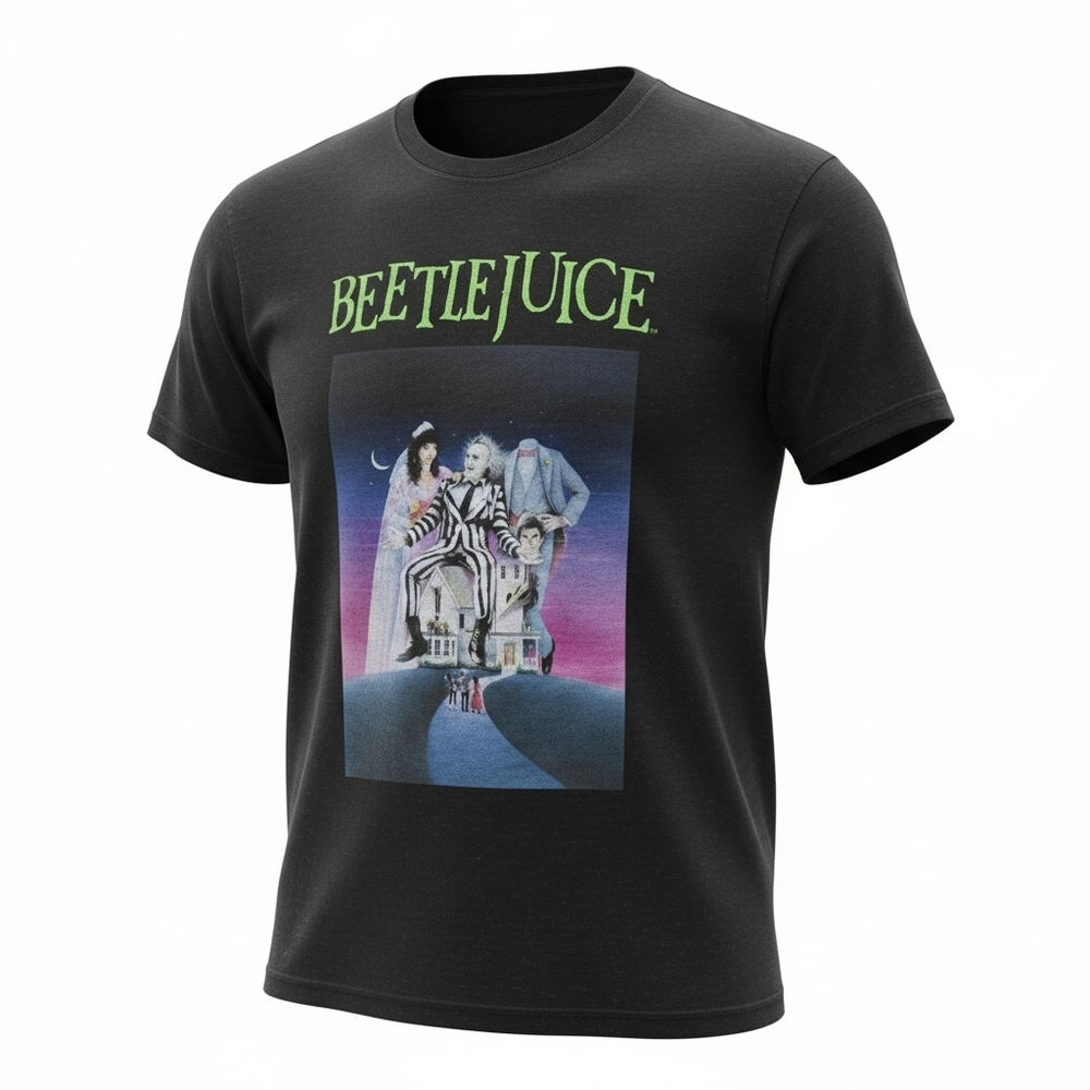 Beetlejuice Movie Black Gtaphic T-Shirt GFT Men’s Large